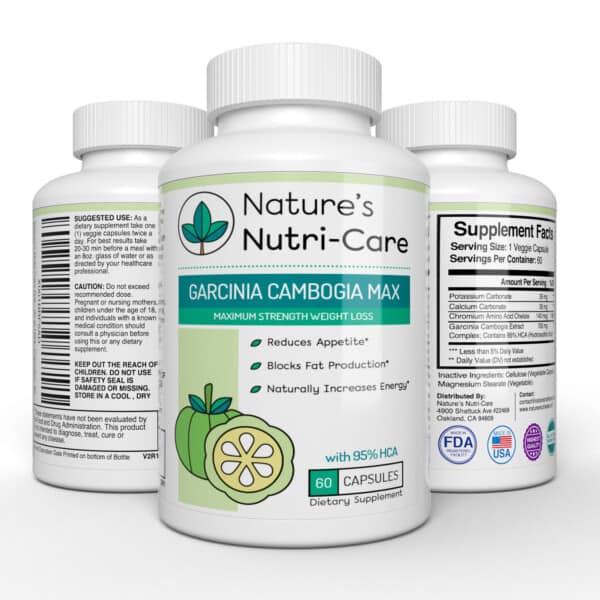 Nature's Nutri-Care Garcinia Cambogia helps control cravings so you eat less naturally without feeling hungry. Begin your journey to a slimmer you!