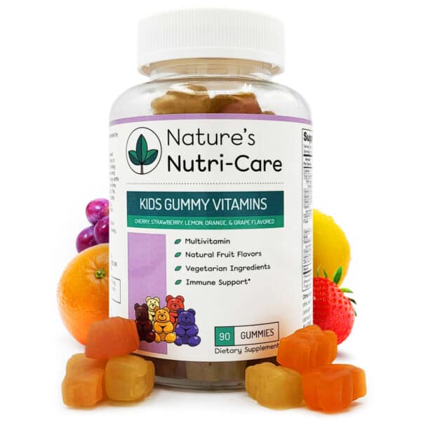 Nature’s Nutri-Care Kids Gummy Vitamins - Kid Multivitamin Gummies with Vitamin C & D, Iron & Zinc Vitamins for Immunity Support, Grow & Gain Toddler Smart Focus, Chewable Vitamin Gummy for Children