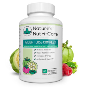 Nature's Nutri-Care Weight Loss Complex - 60 Capsules - Garcinia Cambogia + Raspberry Ketone + Green Coffee Bean - Appetite Suppressant and Metabolism Booster Supplement Weight Loss Supplement