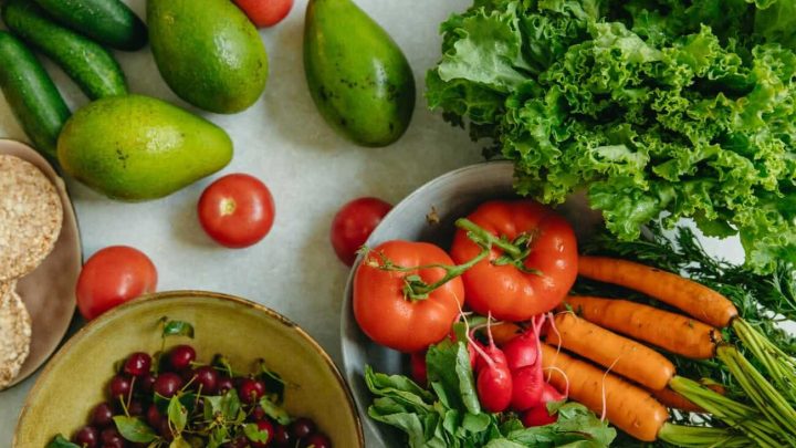 variety of fresh fruits and vegetables