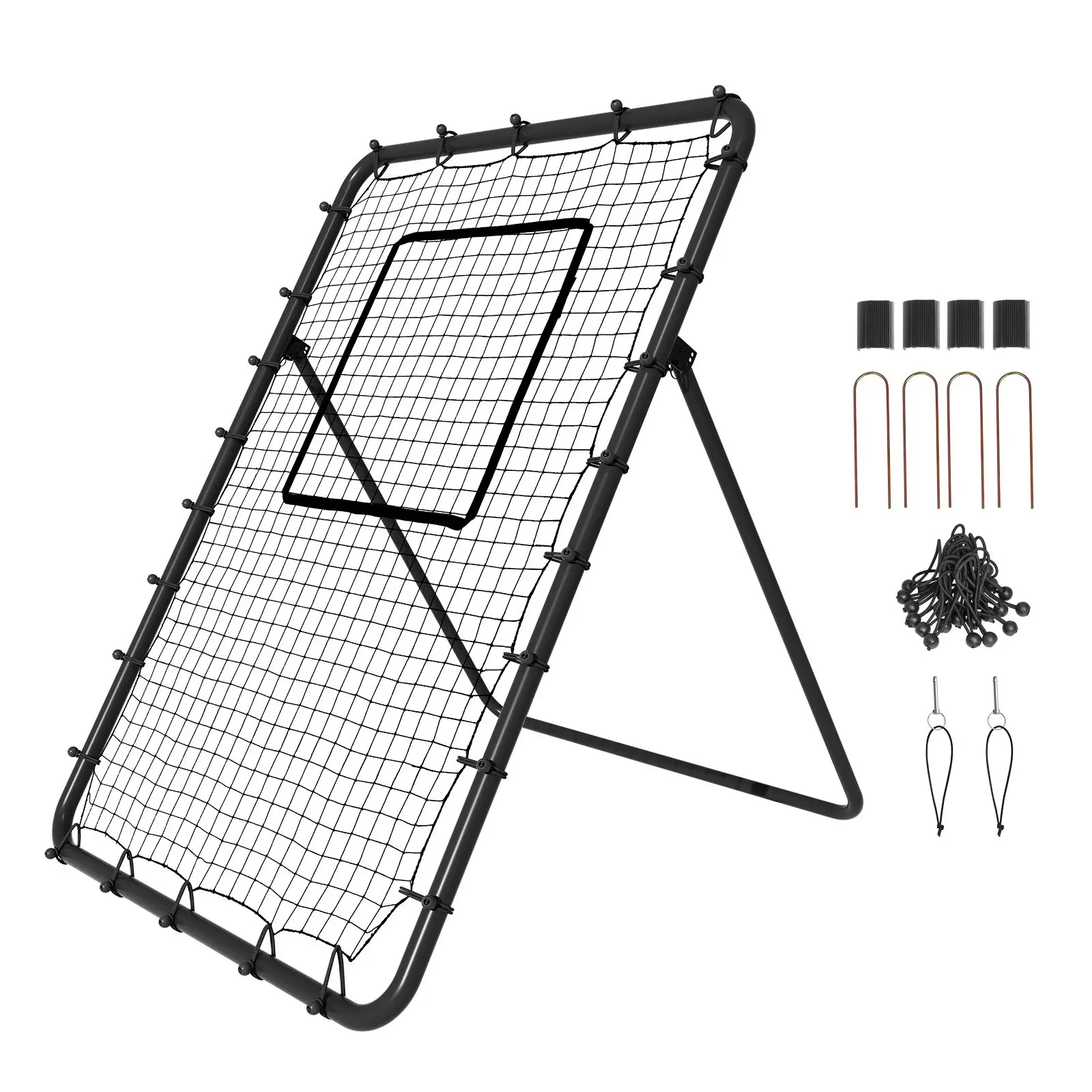 VEVOR Baseball And Softball Rebounder Net, 4 x 6 Feet PitchBack Baseball Nest for Pitching and Fielding Training, Pitch Return Trainer Rebound Net with Pitching Target, 4 Adjustable Angles - Image 18
