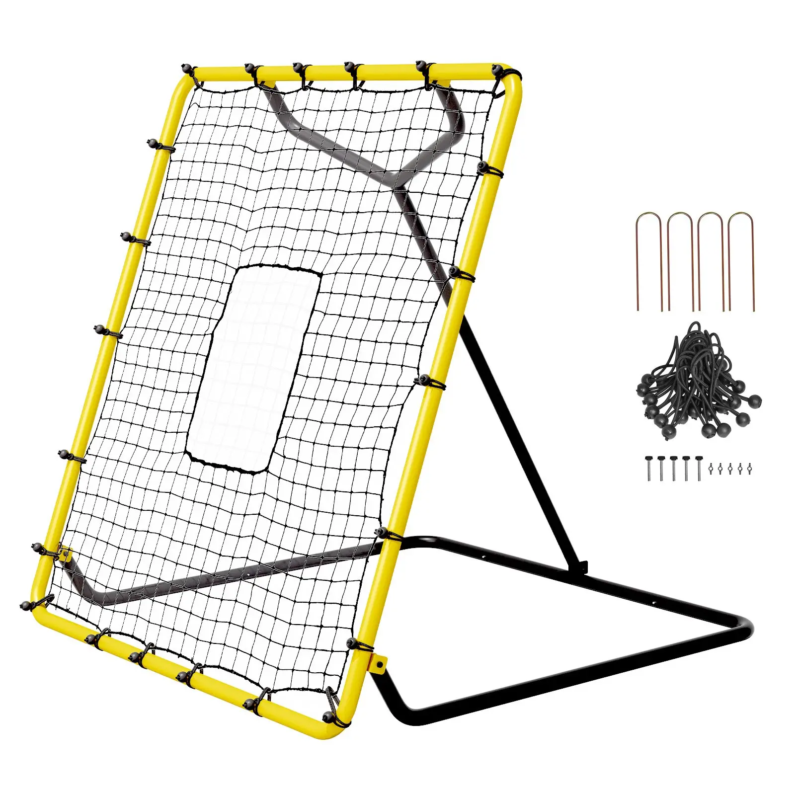VEVOR Baseball And Softball Rebounder Net, 4 x 4.5 Feet PitchBack Baseball Nest for Pitching and Fielding Training, Pitch Return Trainer Rebound Net with Pitching Target, 4 Adjustable Angles - Image 18
