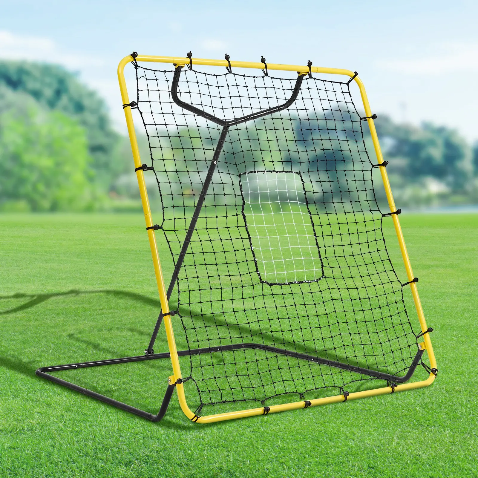 VEVOR Baseball And Softball Rebounder Net, 4 x 4.5 Feet PitchBack Baseball Nest for Pitching and Fielding Training, Pitch Return Trainer Rebound Net with Pitching Target, 4 Adjustable Angles - Image 7