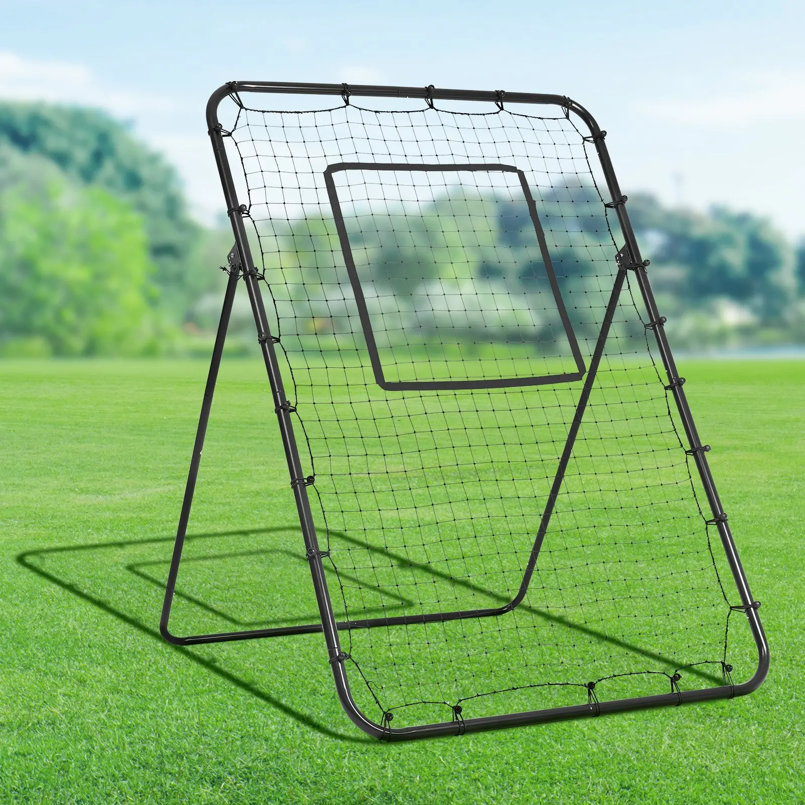 VEVOR Baseball And Softball Rebounder Net, 4 x 6 Feet PitchBack Baseball Nest for Pitching and Fielding Training, Pitch Return Trainer Rebound Net with Pitching Target, 4 Adjustable Angles - Image 7