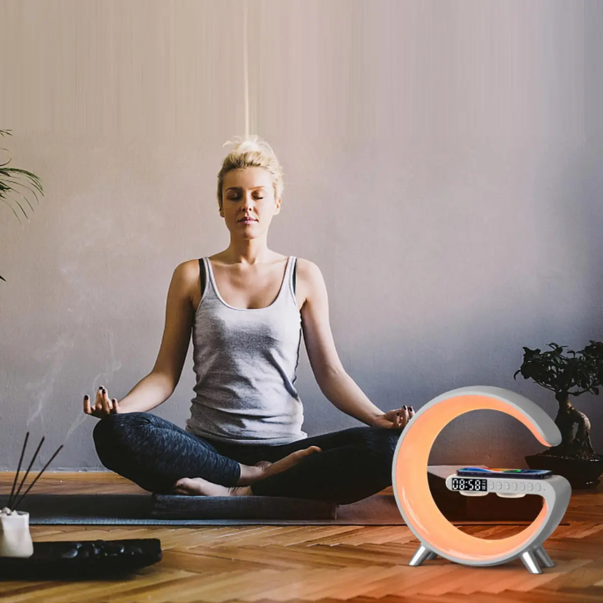 Mooncave Light Wireless Charger And Speaker With Clock - Image 5