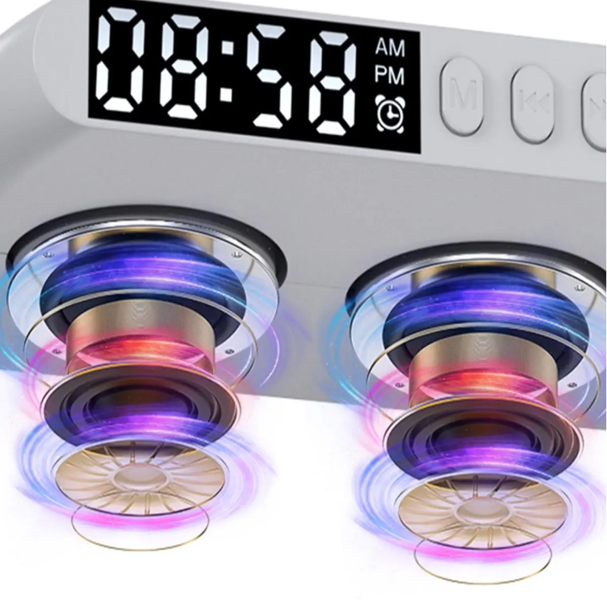 Mooncave Light Wireless Charger And Speaker With Clock - Image 16