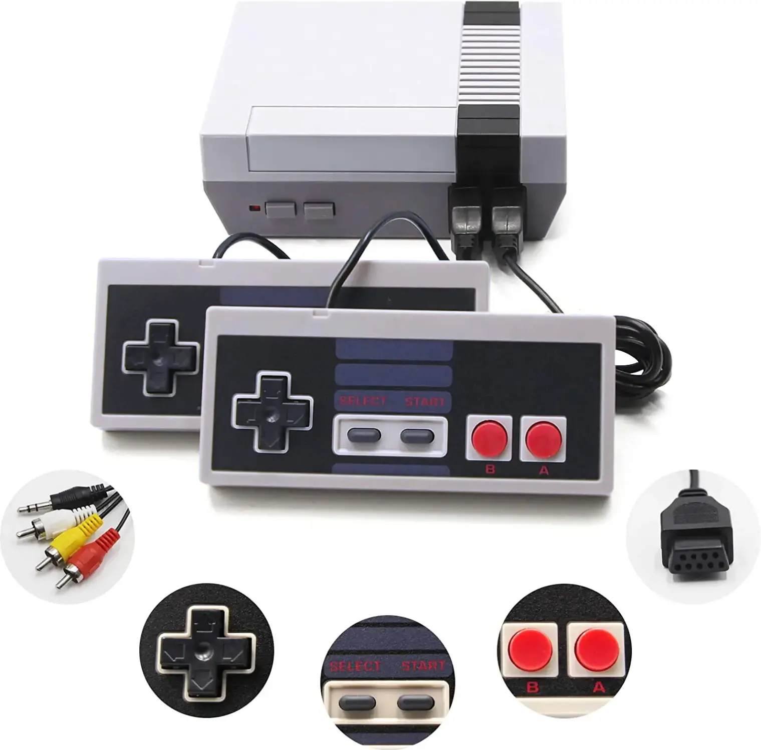 Retro-Style Classic Game Console | 620 Built-In Arcade & 8-Bit Games | Plug and Play TV Gaming System